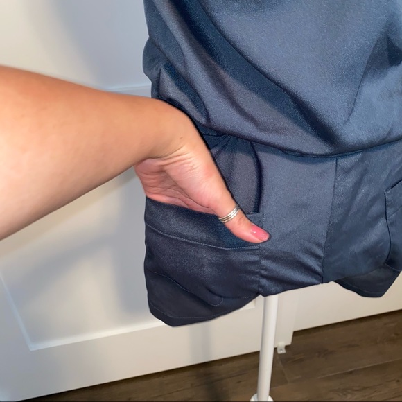 Hive & Honey Teal romper with buttons & pockets - Picture 8 of 9